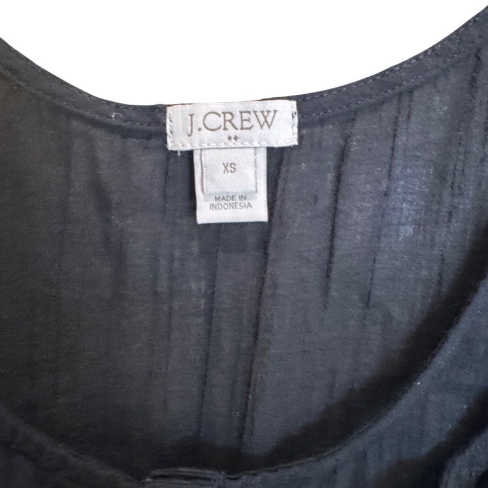 J Crew Black Henley Tank Dress Women Size XS Excellent Condition Casual - Picture 3 of 3